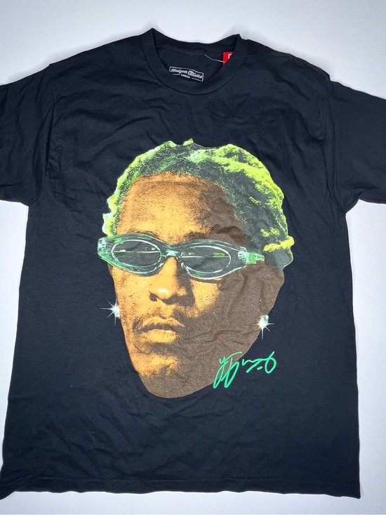 Headgear Classics Other - Young Thug Short-Sleeve Graphic Tee with Neon Green Face Print